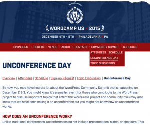 WordCamp US Web サイトのキャプチャ